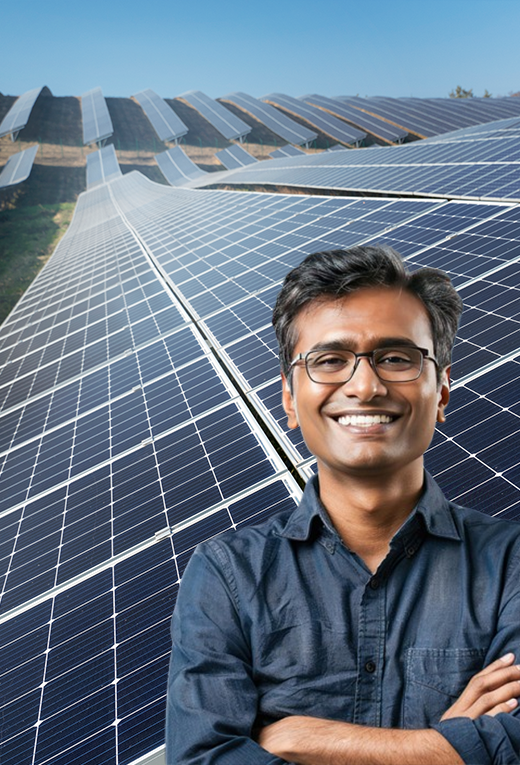 Women with Solar Panel